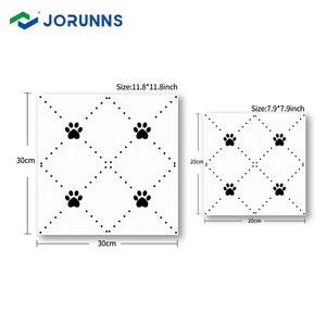 Jorunns Home Decor Stok Op Zelfklevende Vinyl Vloertegel Schil En Stok Vloertegels Met Hondenpootje Figuur - Product Image 3