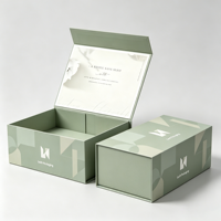 Boîte d'emballage pliable en papier avec logo personnalisé, boîte cadeau magnétique de luxe avec fermeture magnétique