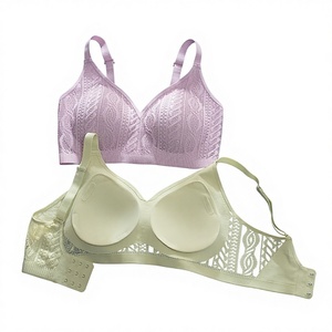 Nuova <span class=keywords><strong>Reggiseno</strong></span> Sexy in Pizzo <span class=keywords><strong>e</strong></span> Rete <span class=keywords><strong>Senza</strong></span> Ferretto, Sottile, per <span class=keywords><strong>Seno</strong></span> Grande, Anti-cedimento, Effetto Push-up, Confortevole, Traspirante, Invisibile - Product Image 2