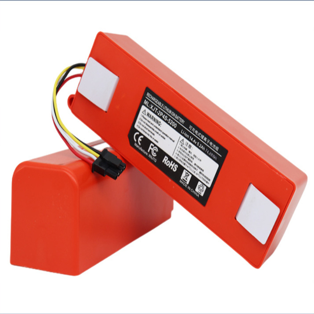 14.8V 4000mAh 5200mAh 6500mAh Brand New Revolbat Lithium Robotic Vacuum Cleaner Battery for Red Roborock S50 S51 S55 S6 T4