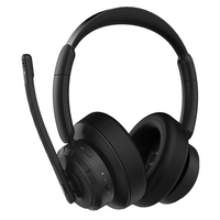 Headset Bluetooth dengan Baterai yang Dapat Dilepas, Headphone Nirkabel, Waktu Kerja Lama, Peredam Kebisingan, Nyaman