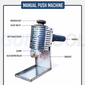 Machine à enduire de colle thermofusible manuelle avec poignée ergonomique latérale, prise en main confortable, contrôle numérique de la température, machine à rouler la colle thermofusible - Product Image 5
