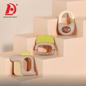 HUADA 2023 meilleure vente 10 pièces hochet en Silicone amusant écologique enfants anneau de dentition sensoriel bébé <span class=keywords><strong>jouet</strong></span> - Product Image 4
