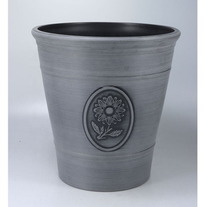 Pot de fleurs rond rétro en plastique inspiré du tournesol Style campagnard <span class=keywords><strong>Alice</strong></span> horticole résine moulée par injection brossée pour une utilisation au sol - Product Image 3