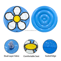 Bouée gonflable ronde Mart Cartoon Flower avec siège pour adultes, pour la plage, la piscine et les fêtes aquatiques