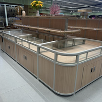Meerdere design supermarkt-gondola displayschappen op maat gemaakte winkelrekken voor noten & snacks