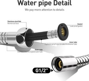 Juego de Rociador de Bidé Manual Moderno de Acero Inoxidable Personalizado con Rociador Vertical para Baño y Aseo, Garantía de 3 Años - Product Image 6