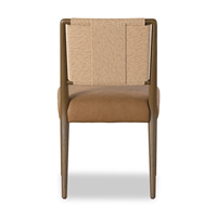 Chaises de salle à manger modernes en matériaux mélangés, tissage alterné, coussin épais, confortables, résistantes aux taches, durables