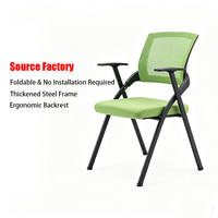 Silla de Oficina Ergonómica Apilable Moderna, Plegable y Ajustable, para Eventos, Estudiantes, Trabajo, Conferencias y Capacitación