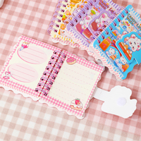 Carnet d'adresses spirale A7 Depai Lapin de dessin animé mignon, 80 feuilles, pages intérieures couleur, portable, cadeau scolaire pour enfants, papeterie