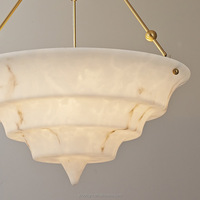 Lampe suspendue en résine imitation albâtre avec cadre en fer doré de luxe, lampe suspendue à plusieurs niveaux LED pour restaurant, villa, hôtel, couloir