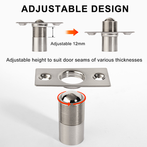 Шар-ролик, пружинная дверная защелка, регулируемая латунная черная дверная защелка, современная мебель, скрытый Дверной доводчик для шкафов для гостиной - Product Image 2