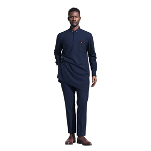 Ensemble de vêtements imprimés africains pour hommes, <span class=keywords><strong>chemise</strong></span> et pantalon Dashiki traditionnels, coupe ample, <span class=keywords><strong>chemise</strong></span> à manches longues, pantalon, tenue 2 pièces, WYN2305 - Product Image 1