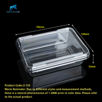 Conteneurs alimentaires rectangulaires en plastique PET de qualité alimentaire avec couvercles à charnière pour le déjeuner, les nouilles, le pain, les biscuits, les gâteaux, les sushis, les salades - Vente en gros usine