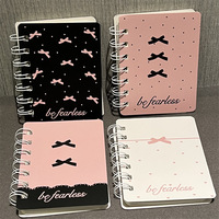 Carnet à spirales A7 : Style romantique papillon INS, esthétique élevée, design féminin et doux, pages lignées, petites notes