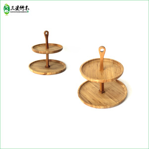 Bamboo cake <b>pans</b> and <b>stands</b>, double-layer bamboo trays, cupcake <b>stands</b>, bamboo pastry trays, bamboo products. - Product Image 3