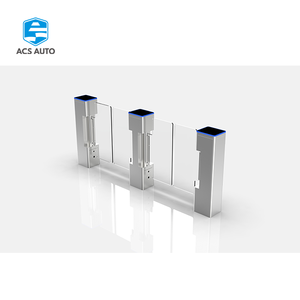 ACS AUTO Porte battante en acier inoxydable robuste-Capteurs anti-collision et indice IP54 pour les voies de contrôle des supermarchés - Product Image 1