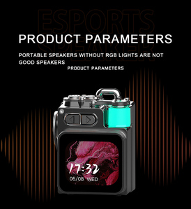 Altavoz Portátil Inteligente con Pantalla Táctil, Audio HD <span class=keywords><strong>de</strong></span> 5W con Bajos Potentes, Batería <span class=keywords><strong>de</strong></span> 1200mAh, Fondo <span class=keywords><strong>de</strong></span> Pantalla Personalizable, <span class=keywords><strong>Reproductor</strong></span> Inalámbrico <span class=keywords><strong>para</strong></span> Karaoke al Aire Libre - Product Image 1