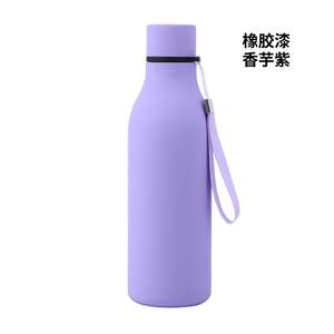 Vente en gros de nouvelles bouteilles en acier inoxydable avec petite bouche thermos peinture caoutchouc <span class=keywords><strong>tasse</strong></span> d'eau pour sports de plein air - Product Image 5