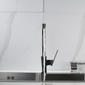 <span class=keywords><strong>Robinet</strong></span> de cuisine à poignée unique à arc élevé, 360° °   <span class=keywords><strong>Robinet</strong></span> mélangeur de cuisine en laiton massif, rotatif, à montage sur plan, avec aérateur anti-éclaboussures - Product Image 2
