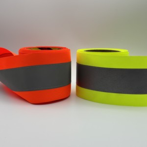 Новая светоотражающая стропа Newsole на заказ, флуоресцентная, желто-оранжевая, широкая, пришивная, с высокой видимостью - Product Image 4