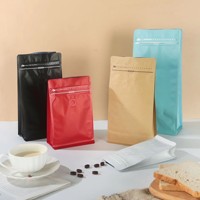 Sacs d'emballage pour gâteaux au café, fond carré, en PE, étanches à l'humidité, avec valve, imprimés sur mesure, recyclables, logo coloré, pour aliments, aliments pour animaux, gelée