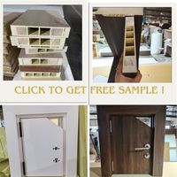 Porte WPC personnalisée Jiuyixing, fabrication directe, panneau intérieur, plusieurs options d'épaisseur, surface en film PVC imitation bois, style moderne