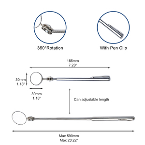 30MM bolso segurança busca soldagem inoxidável telescópica inspeção espelhos - Product Image 2