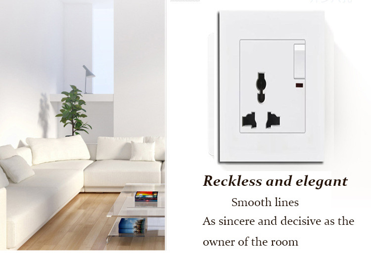13A 86 single UK standard wall plug Hong Kong-style Macau socket a 3 pins wall mount switch power plug