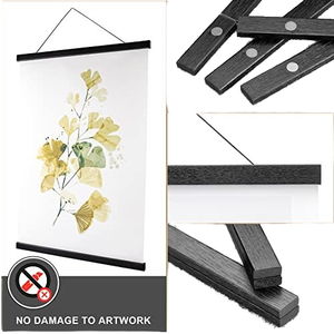 Nhà Máy Bán Buôn Tếch Anime Hình Chữ Nhật Móc Áo Bằng Gỗ Handmade Tự Nhiên Khung Vải Tường Nghệ Thuật Từ Áp phích Móc Áo Khung - Product Image 5