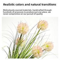 Tanaman Pot Bunga Dandelion Buatan Qishuo Cross-Border Berbagai Ukuran Bahan PET untuk Penggunaan Luar Ruangan, Pernikahan & Fotografi