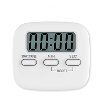 Timer dapur Digital Stopwatch hitung mundur magnetik dengan Alarm keras, Digit besar, dudukan belakang, lubang gantung