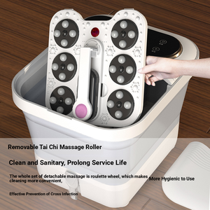 Regalo de Navidad, Bañera de Hidromasaje Eléctrica para Pies de Uso Doméstico con Funciones de Relajación con Burbujas, Control de Tiempo y Plegado - Product Image 3