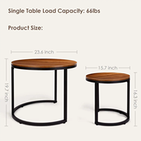 Table basse ronde moderne en MDF pour salon, entrée, villa et hôtel – Design unique avec piètement métallique