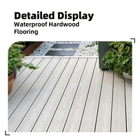 Planches de terrasse en composite d'extérieur antidérapantes et imperméables en WPC avec motif grain de bois pour patio