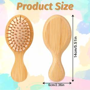 Set de Cepillos de Bambú para el Cabello: Cepillo de Bambú para Desenredar, Alisar y Secar el Cabello - Product Image 2