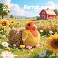 Peluche Perroquet Jaune Mignon, Adorable Petite Poupée Oiseau, Compagnon Réconfortant pour le Coucher, en Polyester de Qualité Supérieure