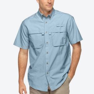 Chemise tactique de randonnée pour hommes, manches courtes, col boutonné, style Tropicwear, vente en gros - Product Image 2