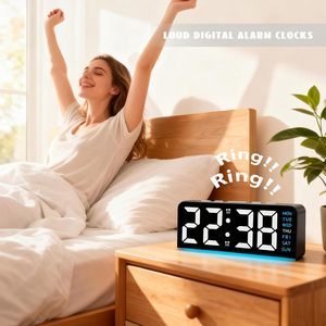 OEM/ODM 24-Hour Light-Up <b>Bed</b> <b>LED</b> Digital Smart Table Clock with Temperature & Voice Control for Bedroom Decor - Product Image 3