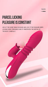 Vibrateur Dildo Rapide pour Orgasme, Stimulation Clitoridienne et Point G, Chauffant, Télescopique, Jouet Sexuel Adulte <span class=keywords><strong>USB</strong></span> pour Femme - Product Image 4
