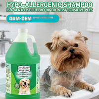 Shampoo hypoallergénique pour chiens et chats à l'aloe vera, sans ingrédients agressifs, formule d'origine naturelle pour peaux sensibles, soin et nettoyage des animaux de compagnie