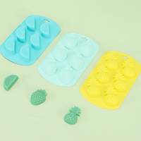 Résistant à la chaleur gâteau biscuit plateau de cuisson ananas pastèque citron fraise forme bonbons chocolat moule Silicone glaçon moules