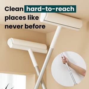 Fusselrolle mit langem Griff, staubdicht, drehbar, tragbar, Bodenreinigung, wiederverwendbar, Fusselroller für Teppiche - Product Image 2