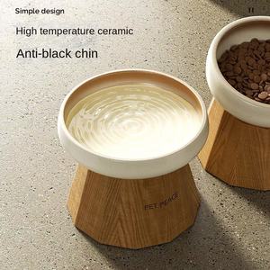 PETPEACE ciotola in ceramica per cani e gatti bocca obliqua alta piede Anti-Knock con protezione per il collo - Product Image 4