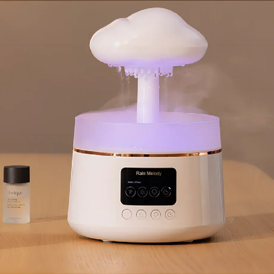 USB-powered thông minh nấm tạo độ ẩm với nước nhỏ giọt & mùa thu đám mây Tính năng tinh dầu sương trang trí nội thất hương thơm diffusers
