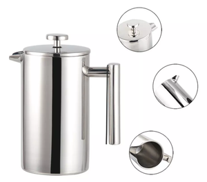 Presse à café isolée à double paroi en acier inoxydable de qualité 304 Presse à café française avec filtre Passe au lave-vaisselle - Product Image 5
