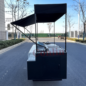 <span class=keywords><strong>Chariot</strong></span> de restauration mobile électrique contemporain et pliable pour burgers et hot-dogs, avec évier - Product Image 4