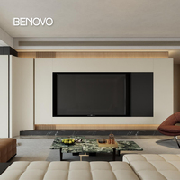 Buffet d'appoint moderne en bois cintrée et minimaliste pour salon, avec évier, tiroir de rangement modulaire coulissant et panier, pour bar à domicile et salle à manger