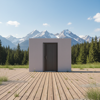 Porte d'entrée de sécurité moderne en acier nervuré antivol pour la maison