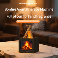 Humidificateur d'air ultrasonique OEM neuf en forme de foyer 3D, 7 couleurs LED, lumière de flamme, pulvérisateur de brume fine, diffuseur de parfum pour la maison